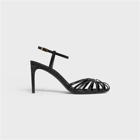 celine triomphe sandal|celine black leather sandals flat.